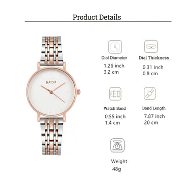 Simple Style Solid Color Double Side Snaps Quartz Women'S Watches