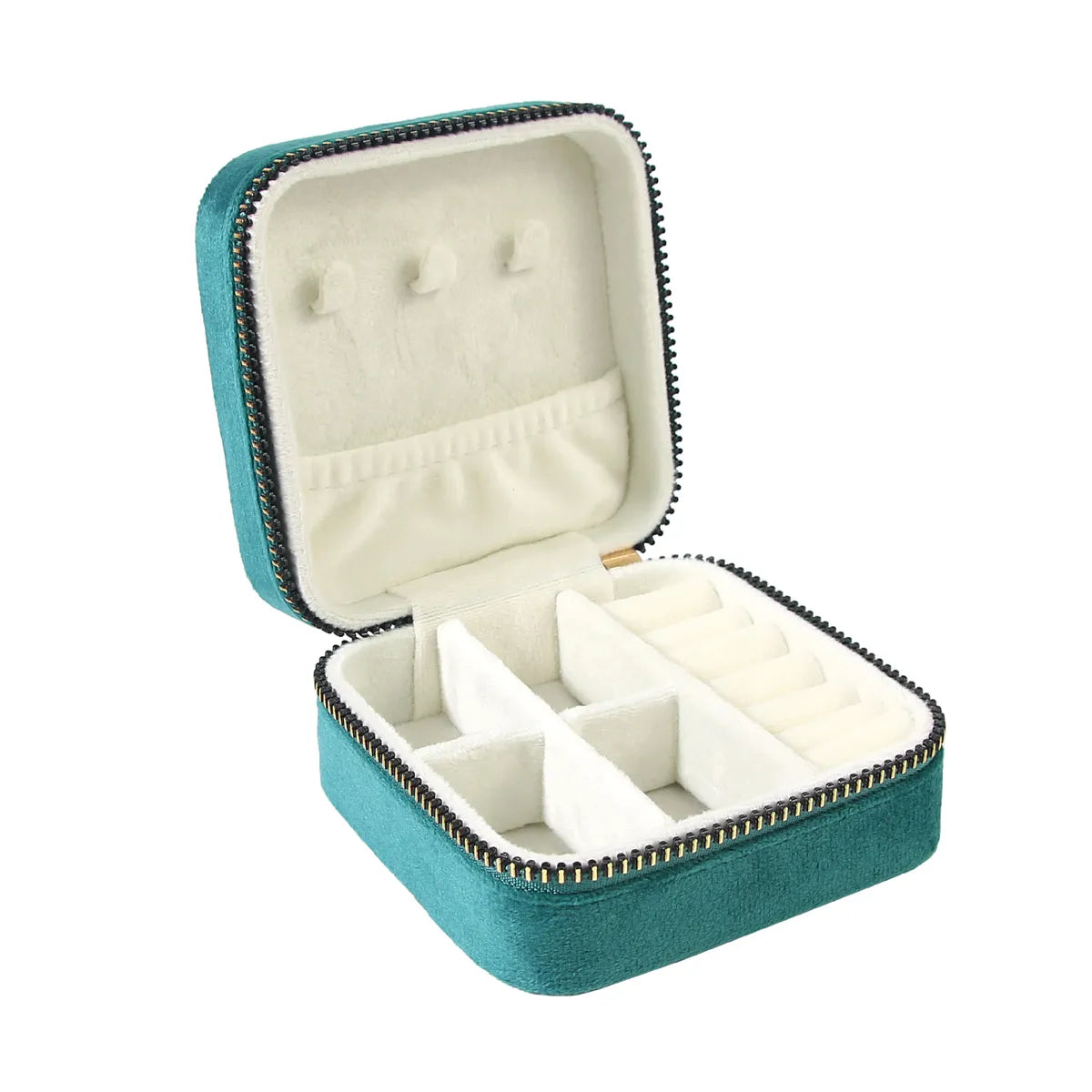 Simple Style Solid Color Flannel Jewelry Boxes