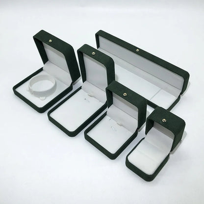 Simple Style Solid Color Flannel Jewelry Boxes