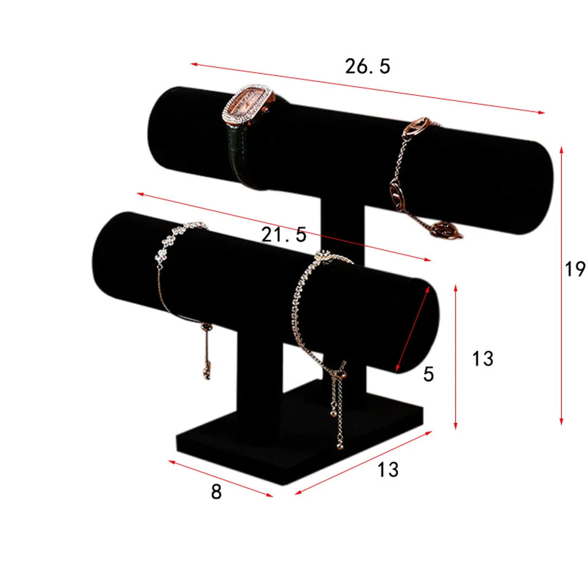 Simple Style Solid Color Flannel Jewelry Display