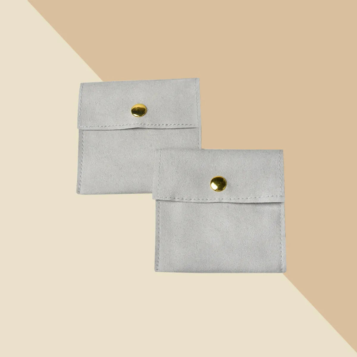 Simple Style Solid Color Flannel Jewelry Packaging Bags