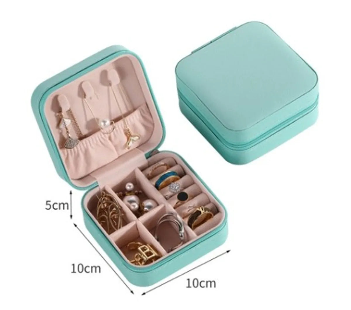 Simple Style Solid Color Flannel Jewelry Boxes