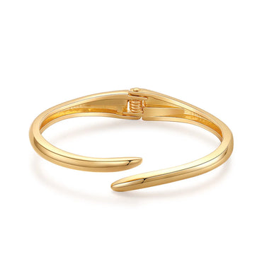 Simple Style Solid Color Metal Plating Gold Plated Women'S Bangle