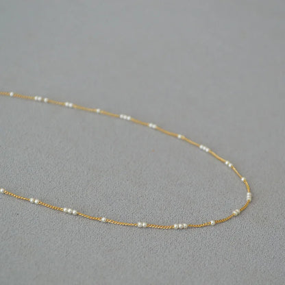 Simple Style Solid Color Imitation Pearl Brass Wholesale Necklace