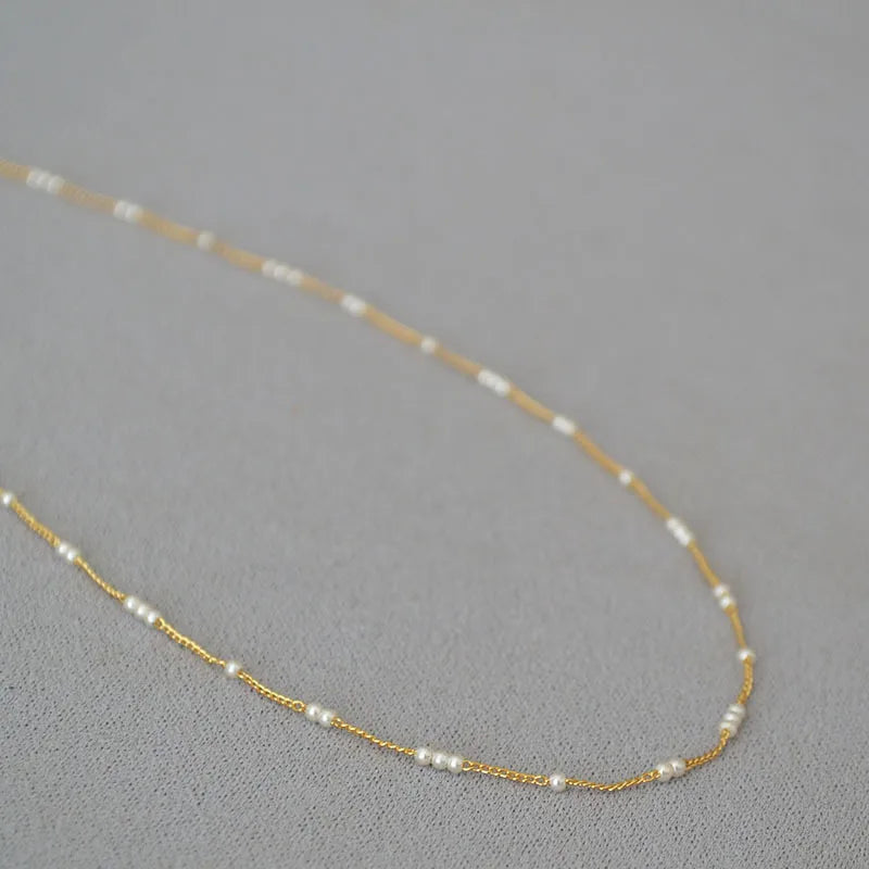 Simple Style Solid Color Imitation Pearl Brass Wholesale Necklace