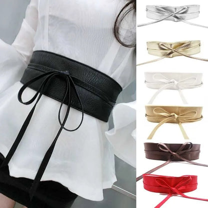 Simple Style Solid Color Knot Pu Leather Alloy Straps Women'S Leather Belts