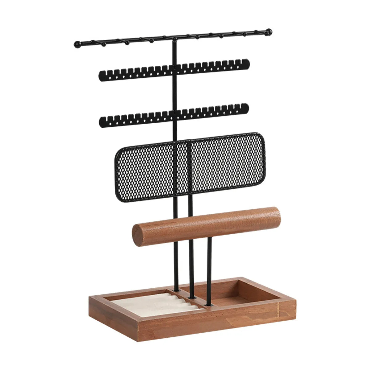 Simple Style Solid Color Metal Jewelry Rack