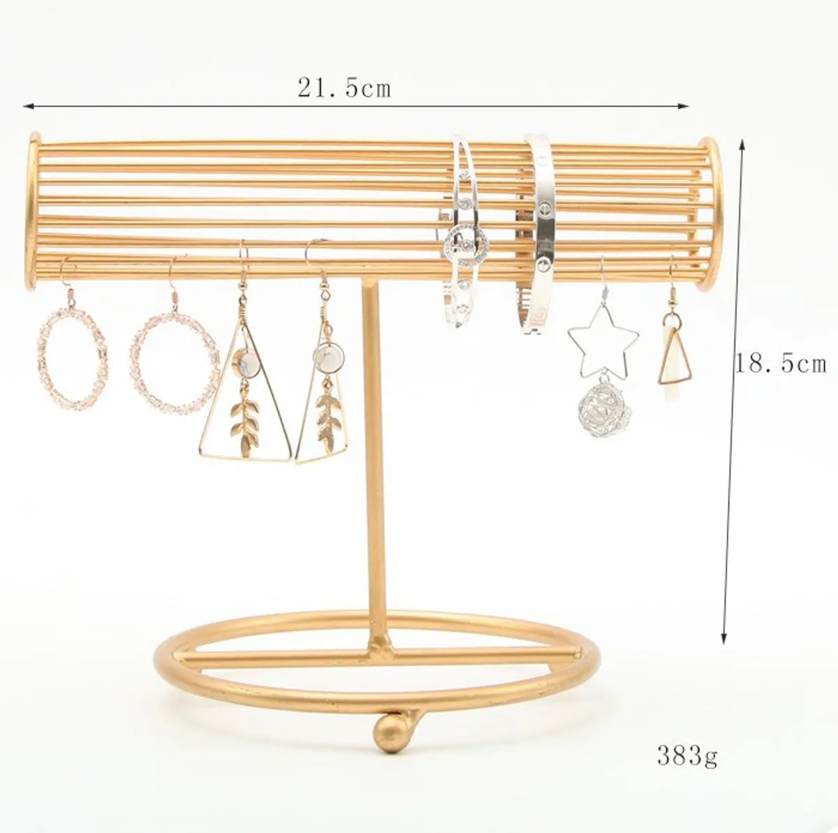 Simple Style Solid Color Metal Jewelry Rack