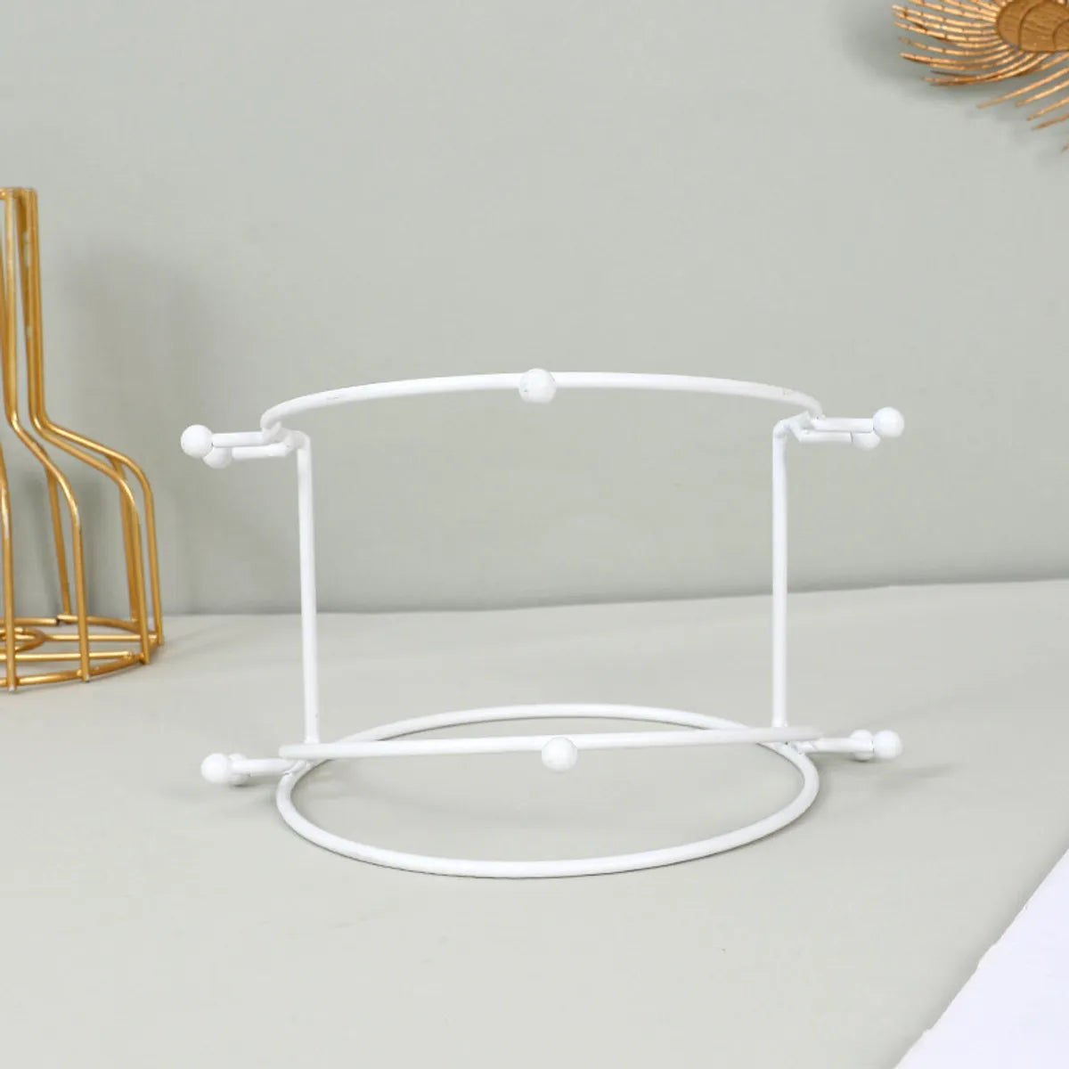 Simple Style Solid Color Metal Jewelry Rack