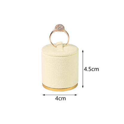 Simple Style Solid Color Microfiber Aluminium Alloy Jewelry Rack