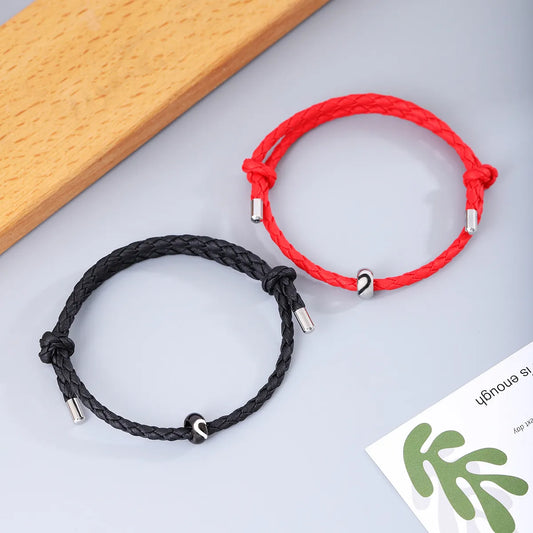 Simple Style Solid Color Mixed Materials Handmade Unisex Bracelets