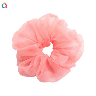 Simple Style Solid Color Organza Pleated Hair Tie 1 Piece