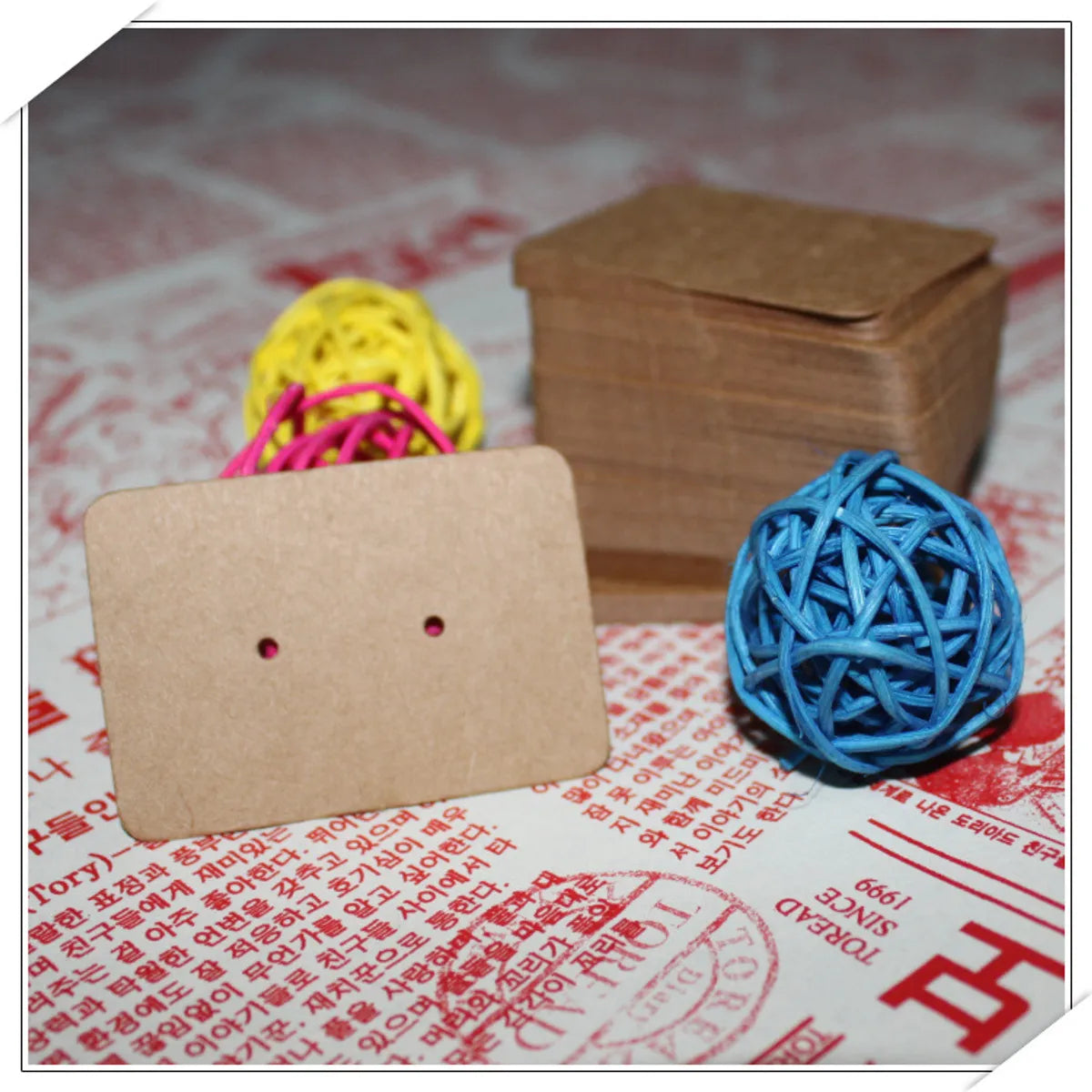 Simple Style Solid Color Paper Card Jewelry Packaging Cardboard