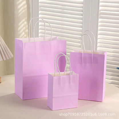 Simple Style Solid Color Paper Daily Gift Bags 1 Piece