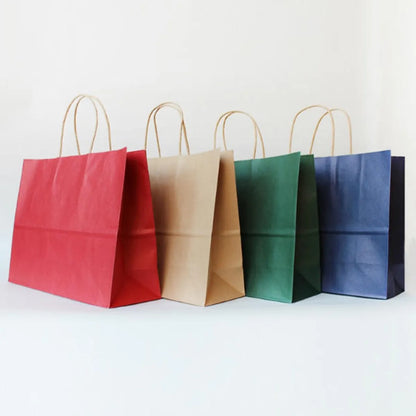 Simple Style Solid Color Paper Holiday Gift Bags