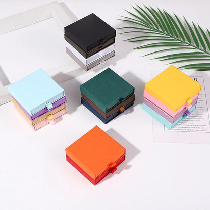 Simple Style Solid Color Paper Jewelry Boxes