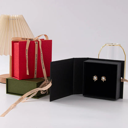 Simple Style Solid Color Paper Jewelry Boxes