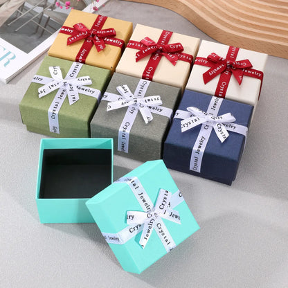 Simple Style Solid Color Paper Jewelry Boxes