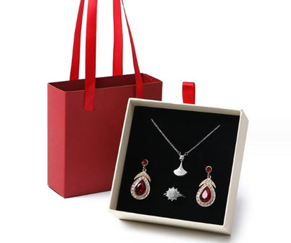 Simple Style Solid Color Paper Jewelry Packaging Bags