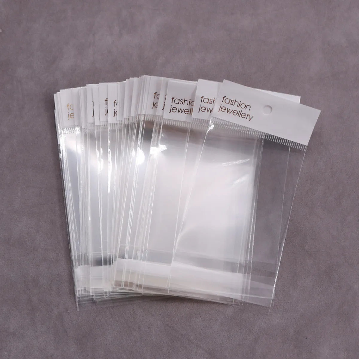 Simple Style Solid Color Plastic Jewelry Packaging Bags