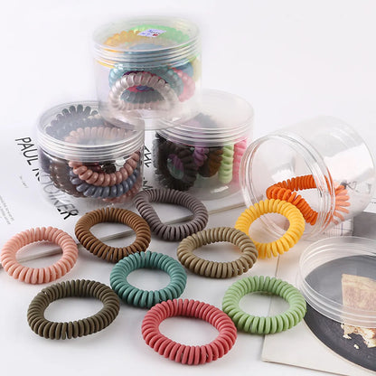 Simple Style Solid Color Plastic Resin Handmade Hair Tie 1 Set