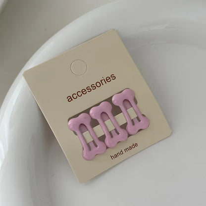 Simple Style Solid Color Plastic Resin Hollow Out Hair Clip