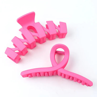 Simple Style Solid Color Plastic Stoving Varnish Hair Claws