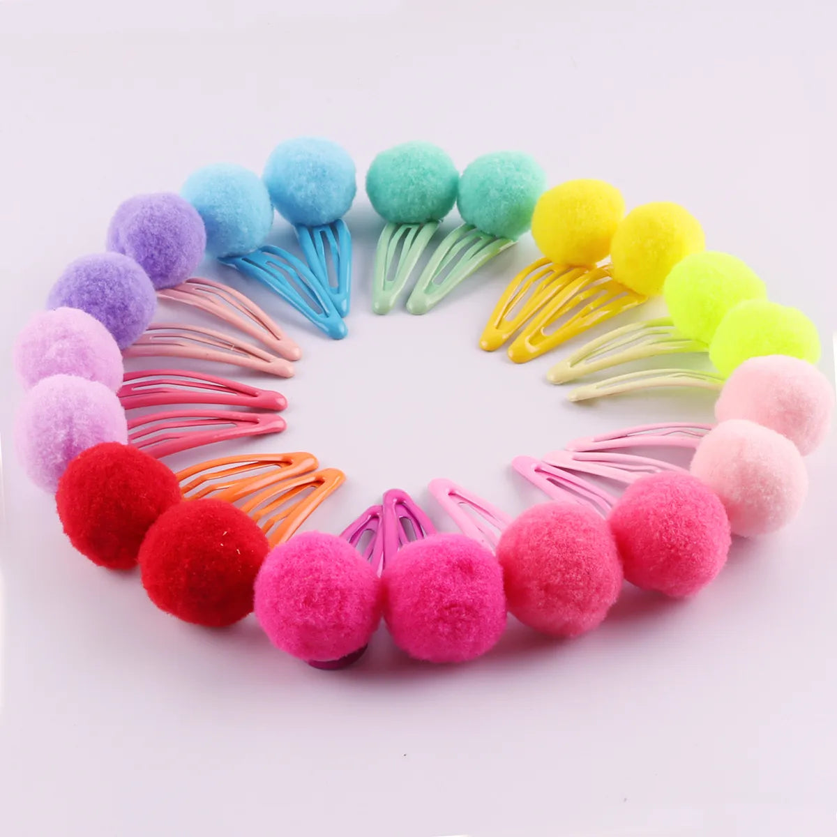 Simple Style Solid Color Plush Hair Clip