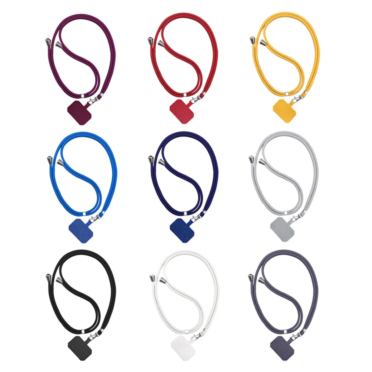 Simple Style Solid Color Polyester Metal Mobile Phone Chain