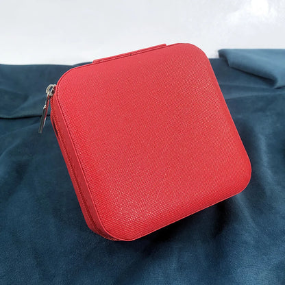 Simple Style Solid Color Pu Leather Flannel Jewelry Boxes