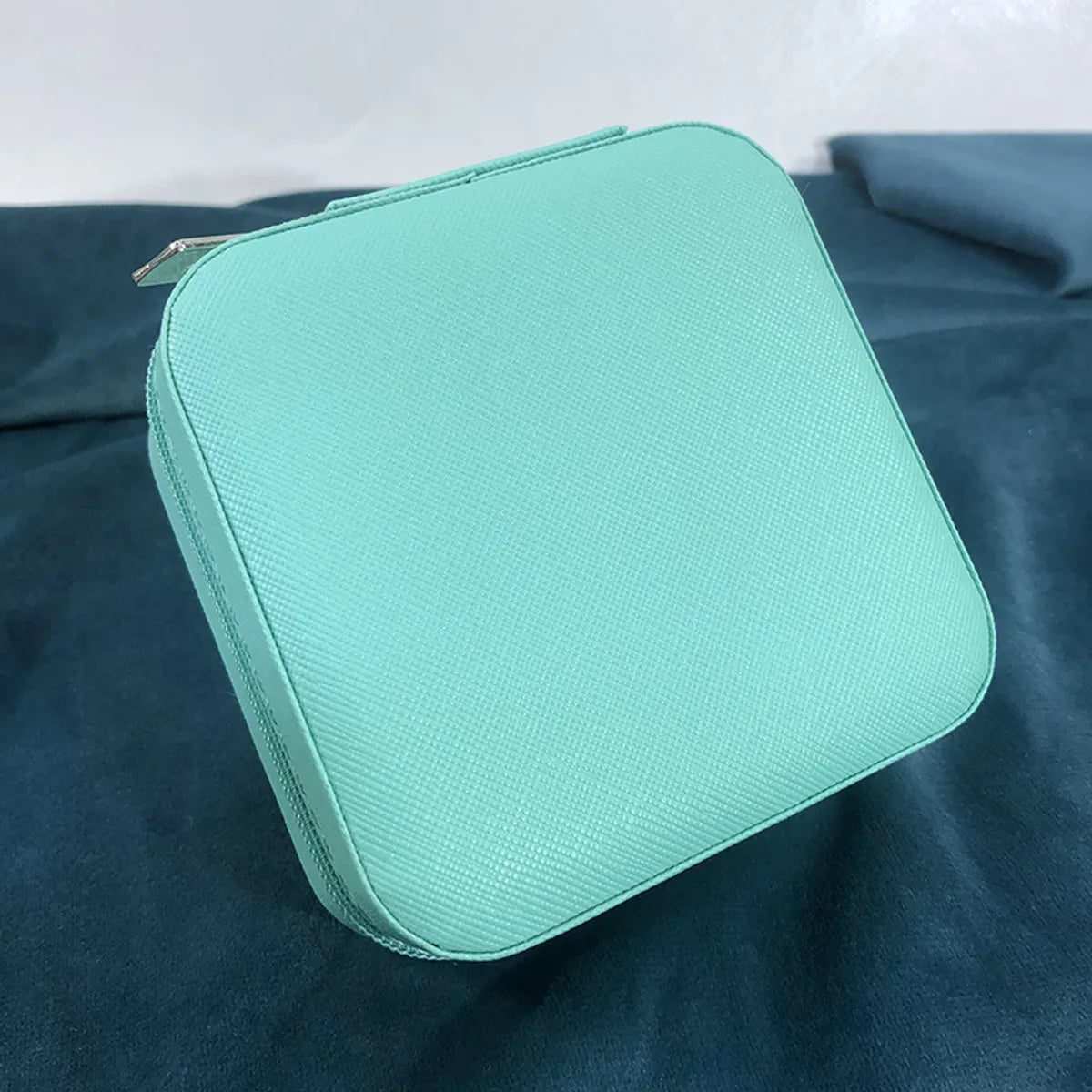 Simple Style Solid Color Pu Leather Flannel Jewelry Boxes