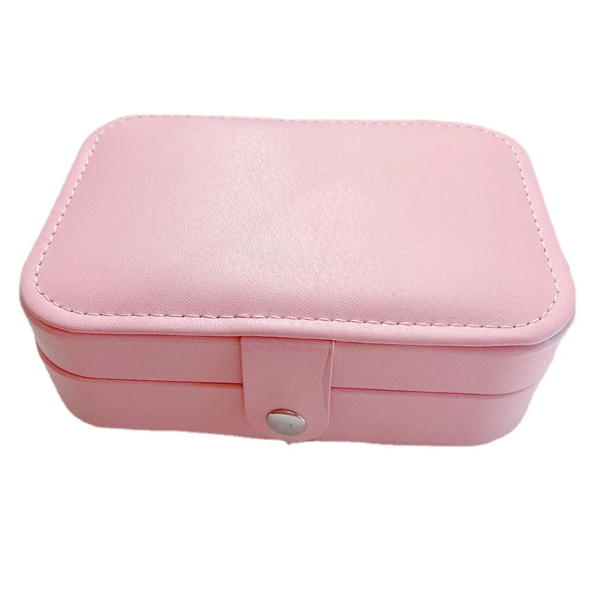 Simple Style Solid Color Pu Leather Flannel Jewelry Boxes