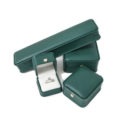 Simple Style Solid Color Pu Leather Jewelry Boxes 1 Piece