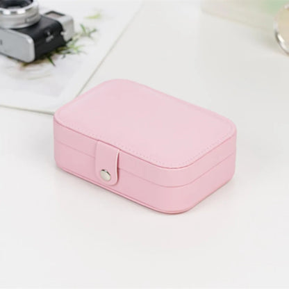 Simple Style Solid Color Pu Leather Jewelry Boxes