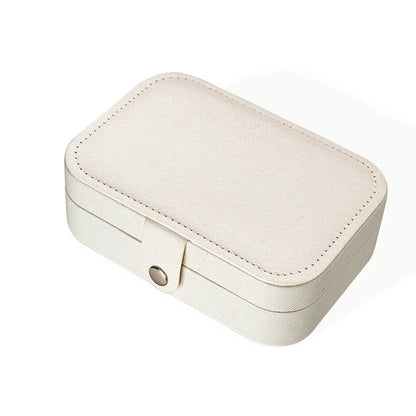 Simple Style Solid Color Pu Leather Jewelry Boxes