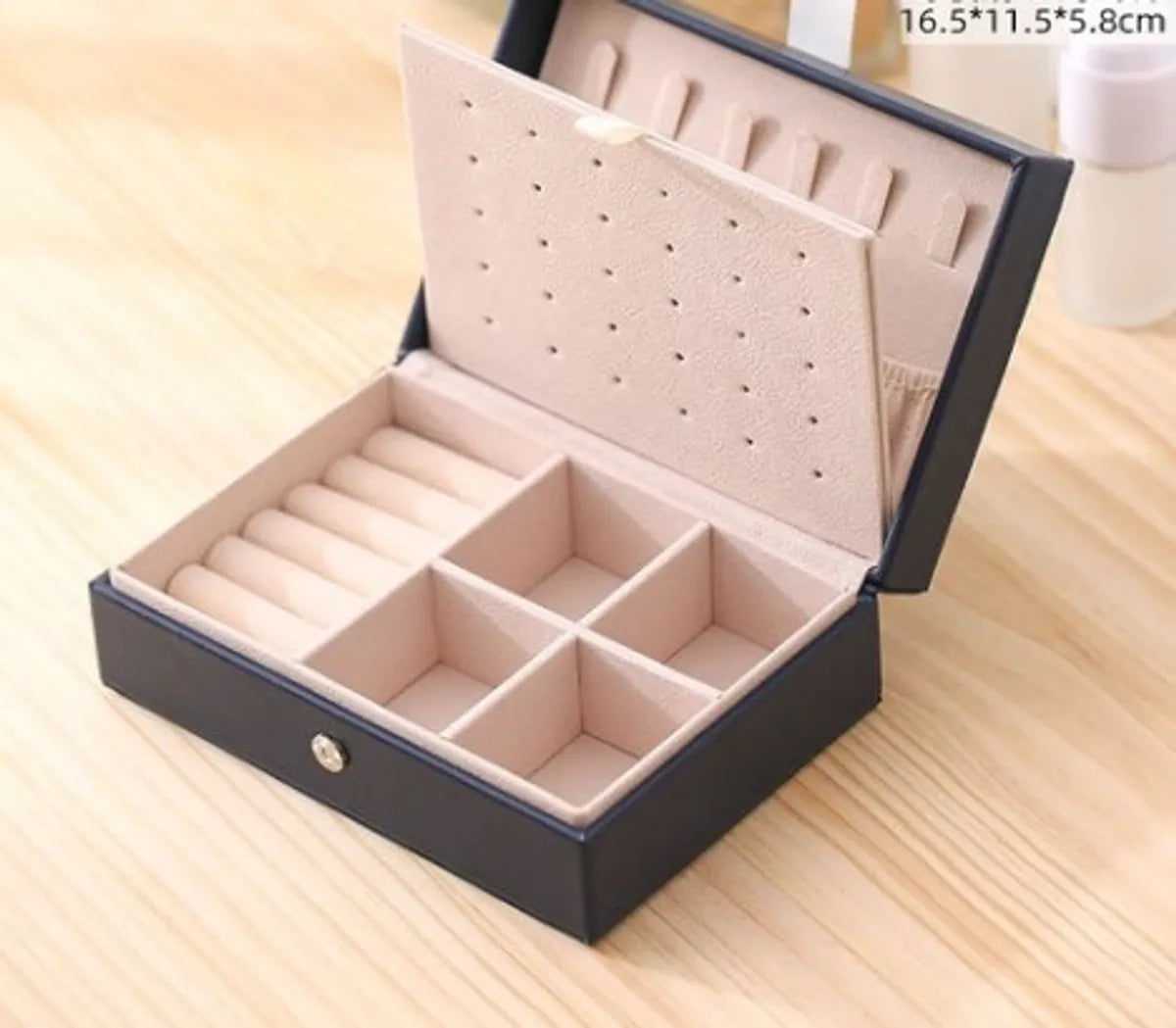 Simple Style Solid Color Pu Leather Jewelry Boxes