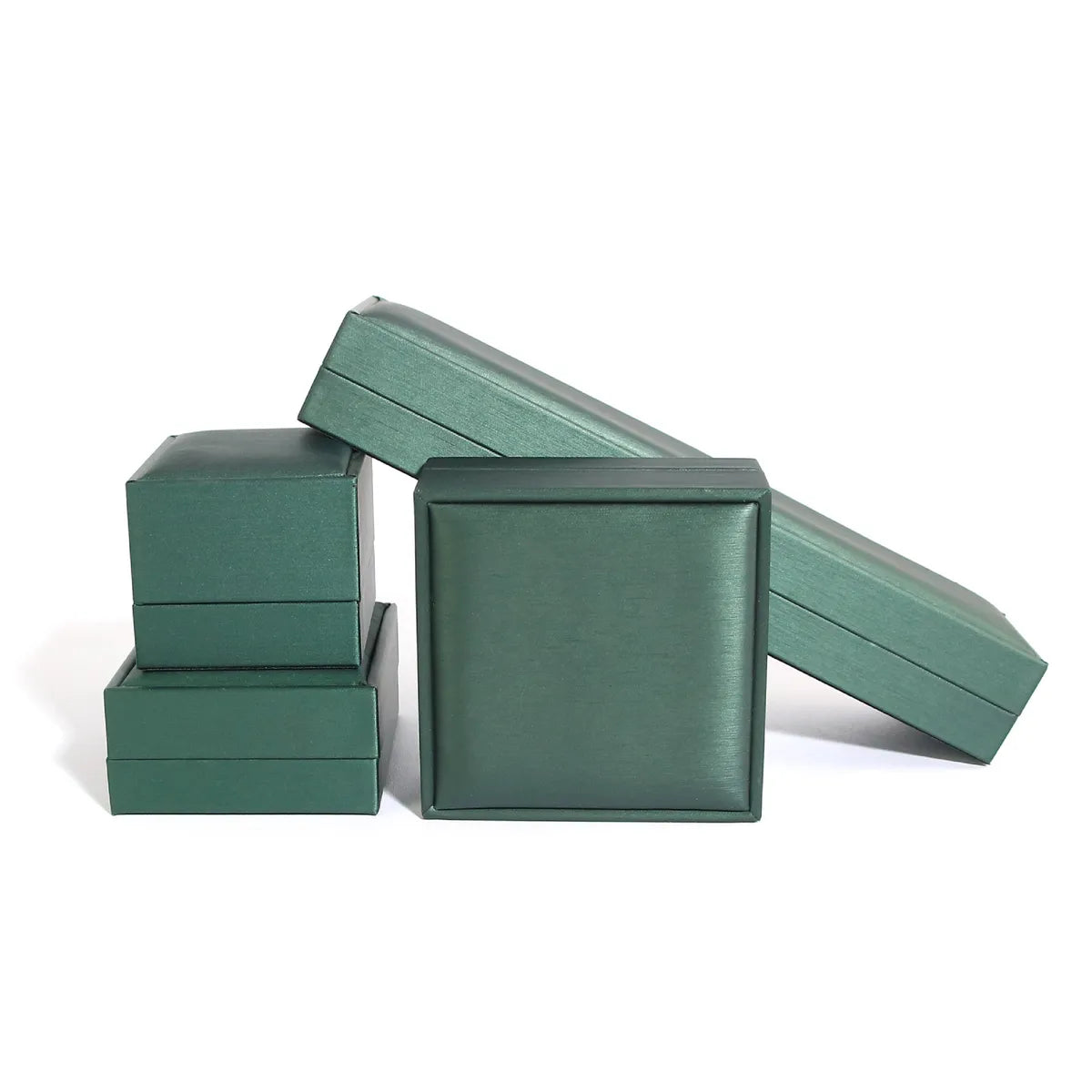 Simple Style Solid Color PU Leather Jewelry Boxes