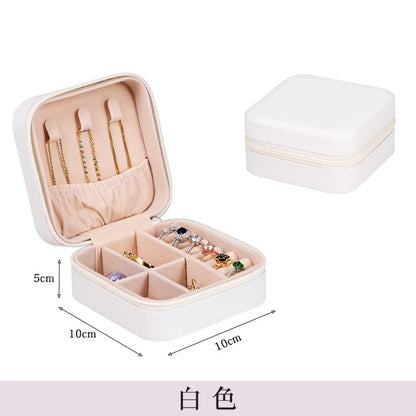 Simple Style Solid Color Pu Leather Jewelry Boxes