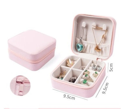 Simple Style Solid Color Pu Leather Jewelry Boxes