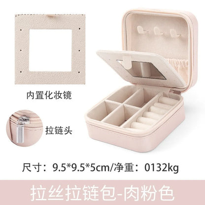 Simple Style Solid Color Pu Leather Jewelry Boxes