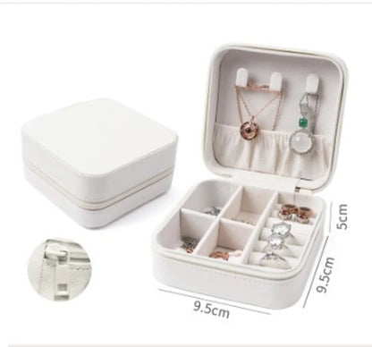 Simple Style Solid Color Pu Leather Jewelry Boxes