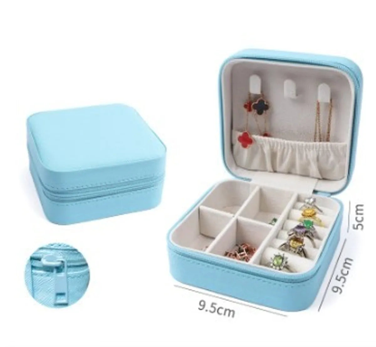 Simple Style Solid Color Pu Leather Jewelry Boxes