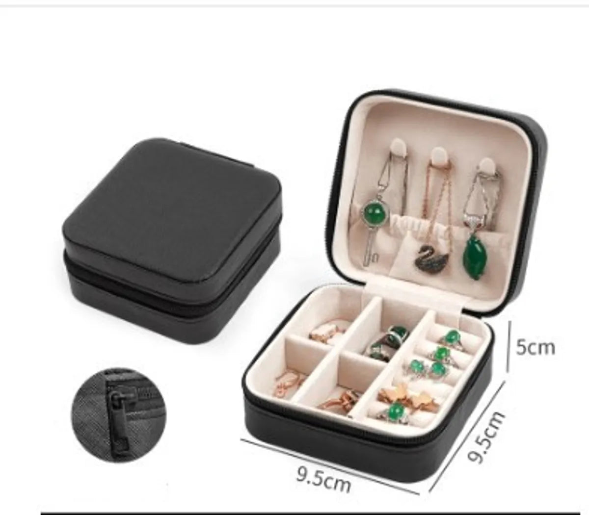 Simple Style Solid Color Pu Leather Jewelry Boxes