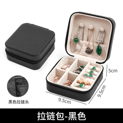 Simple Style Solid Color Pu Leather Jewelry Boxes