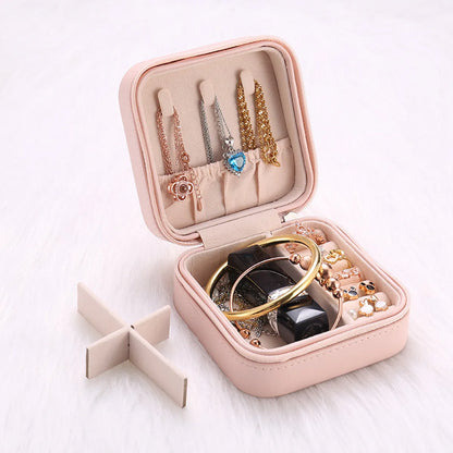 Simple Style Solid Color Pu Leather Jewelry Boxes