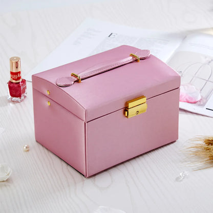 Simple Style Solid Color Pu Leather Jewelry Boxes