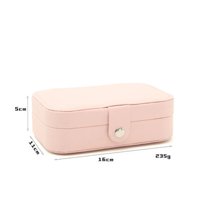 Simple Style Solid Color Pu Leather Jewelry Boxes