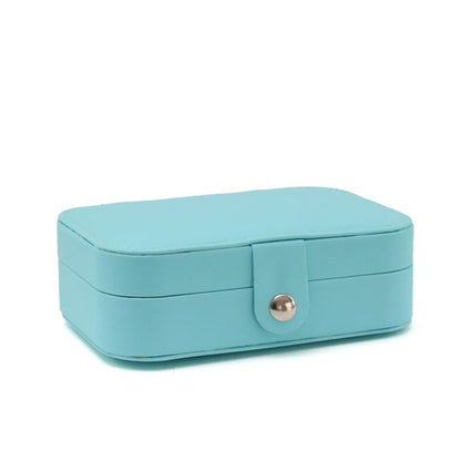 Simple Style Solid Color Pu Leather Jewelry Boxes