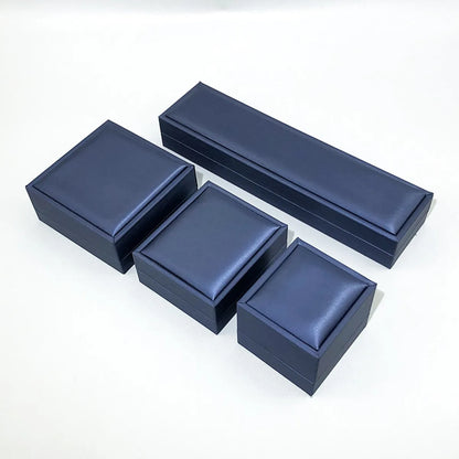 Simple Style Solid Color Pu Leather Jewelry Boxes