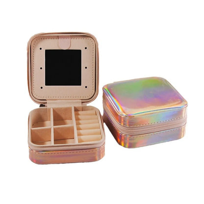 Simple Style Solid Color Pu Leather Jewelry Boxes